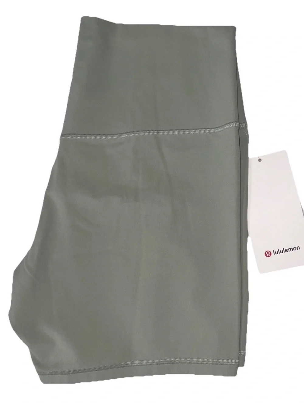NWT LULULEMON SIZE 14 ALIGN HIGH RISE 6” SHORT AUTHENTIC FOG GREEN RETAIL $64